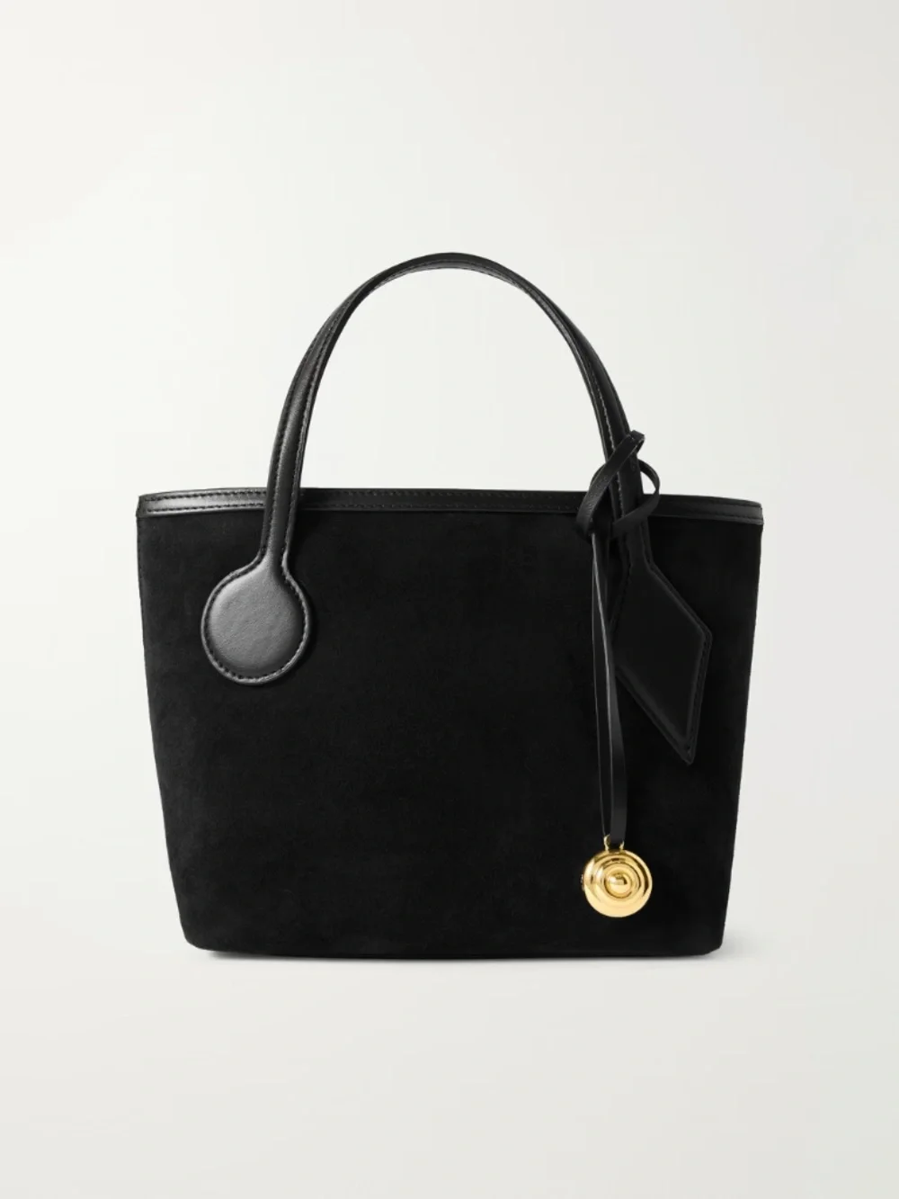Liffner Sprout Black Micro Suede Tote BNWT